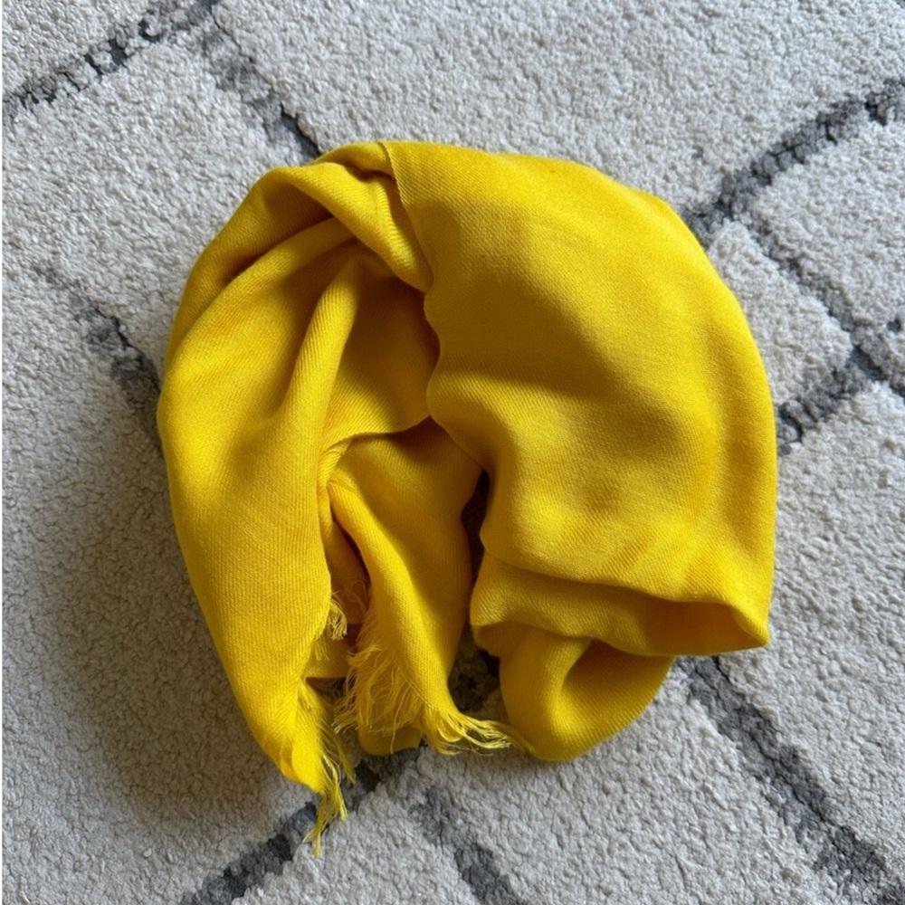 J. Crew NEW Yellow Lightweight silk cashmere Scarf